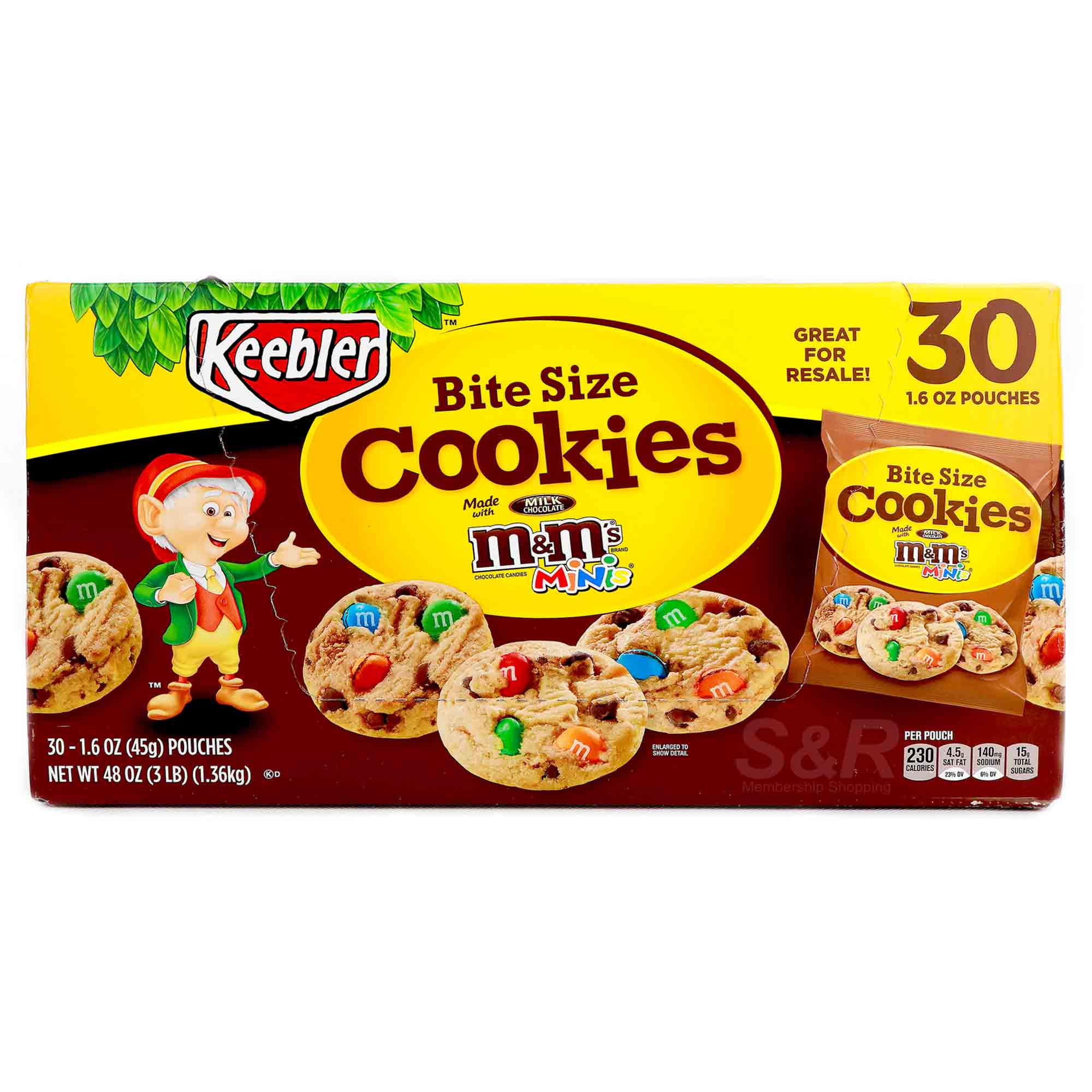 Keebler Bite Size Cookies Made with Milk Chocolate M&M’s 1.36kg
